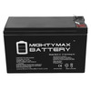 Mighty Max Battery 12V 8Ah UPS Battery Replaces 7Ah 28W BB Battery SH1228W - 4 Pack ML8-12MP41672